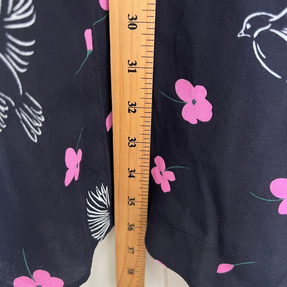 Hobbs London Ria Black Pink Floral Mini Dress Sz 10 - Picture 10 of 11